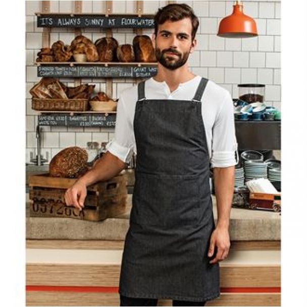 Cross back 'barista' bib apron