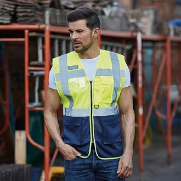 Hi-vis top cool open-mesh executive waistcoat (HVW820)