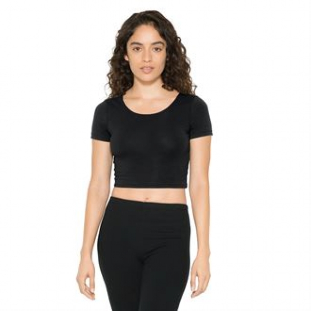 Cotton Spandex Jersey crop tee (RSA8380)