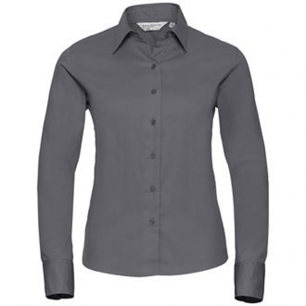 Women's long sleeve classic twill shirt