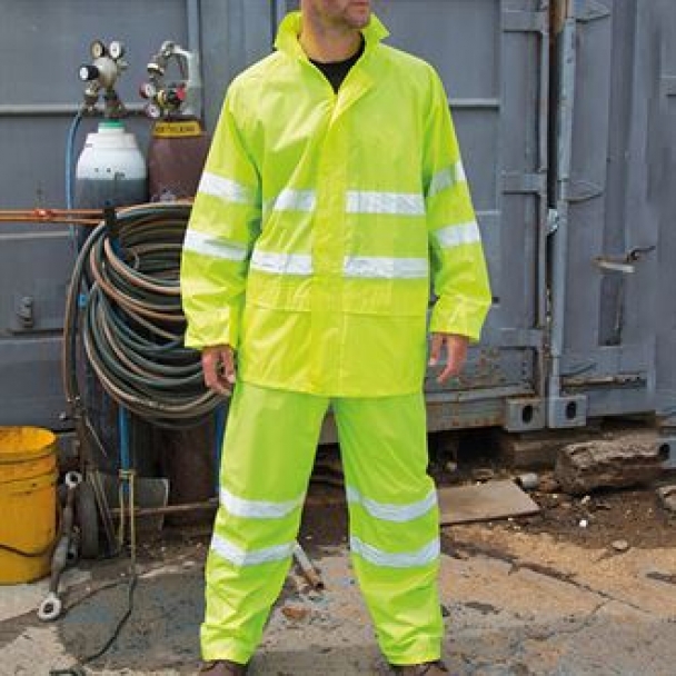 High-viz waterproof suit