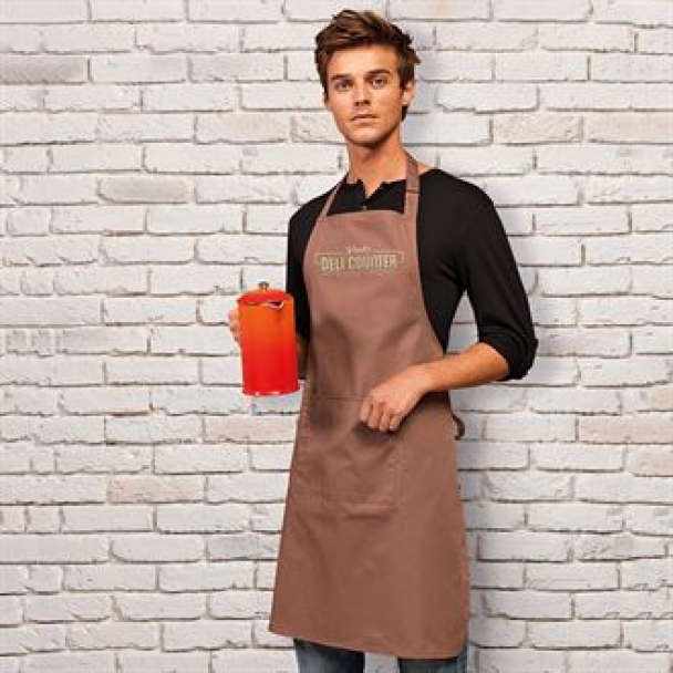 Colours bib apron with pocket