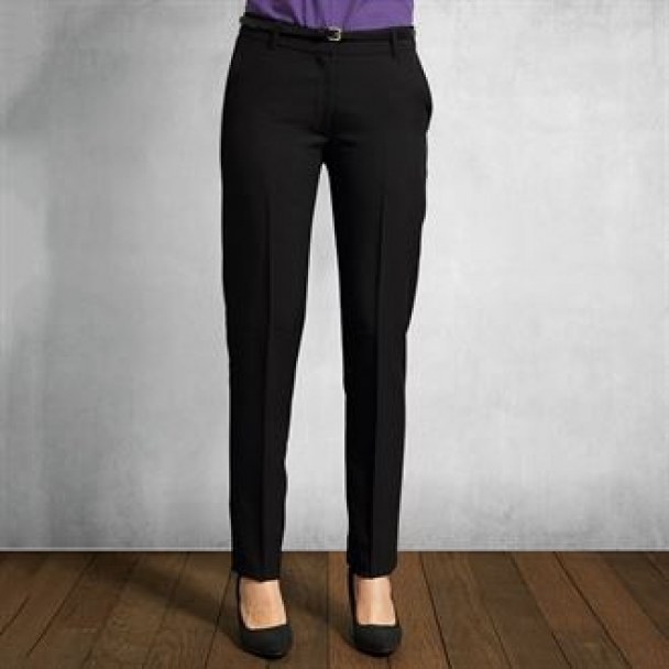 Women's tapered fit polyester trousers