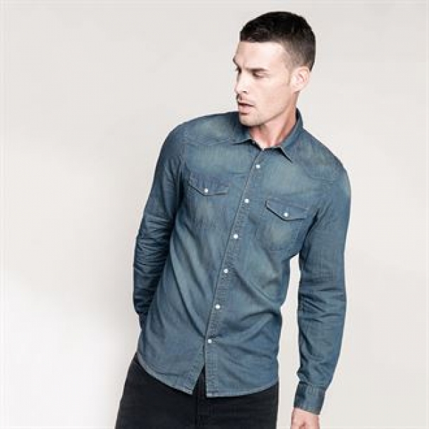 Long sleeve denim shirt